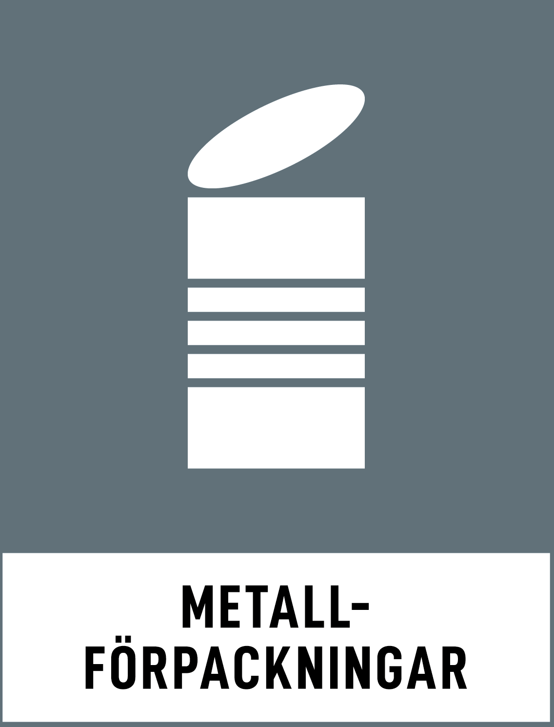 Miljödekal- Metallförpackningar