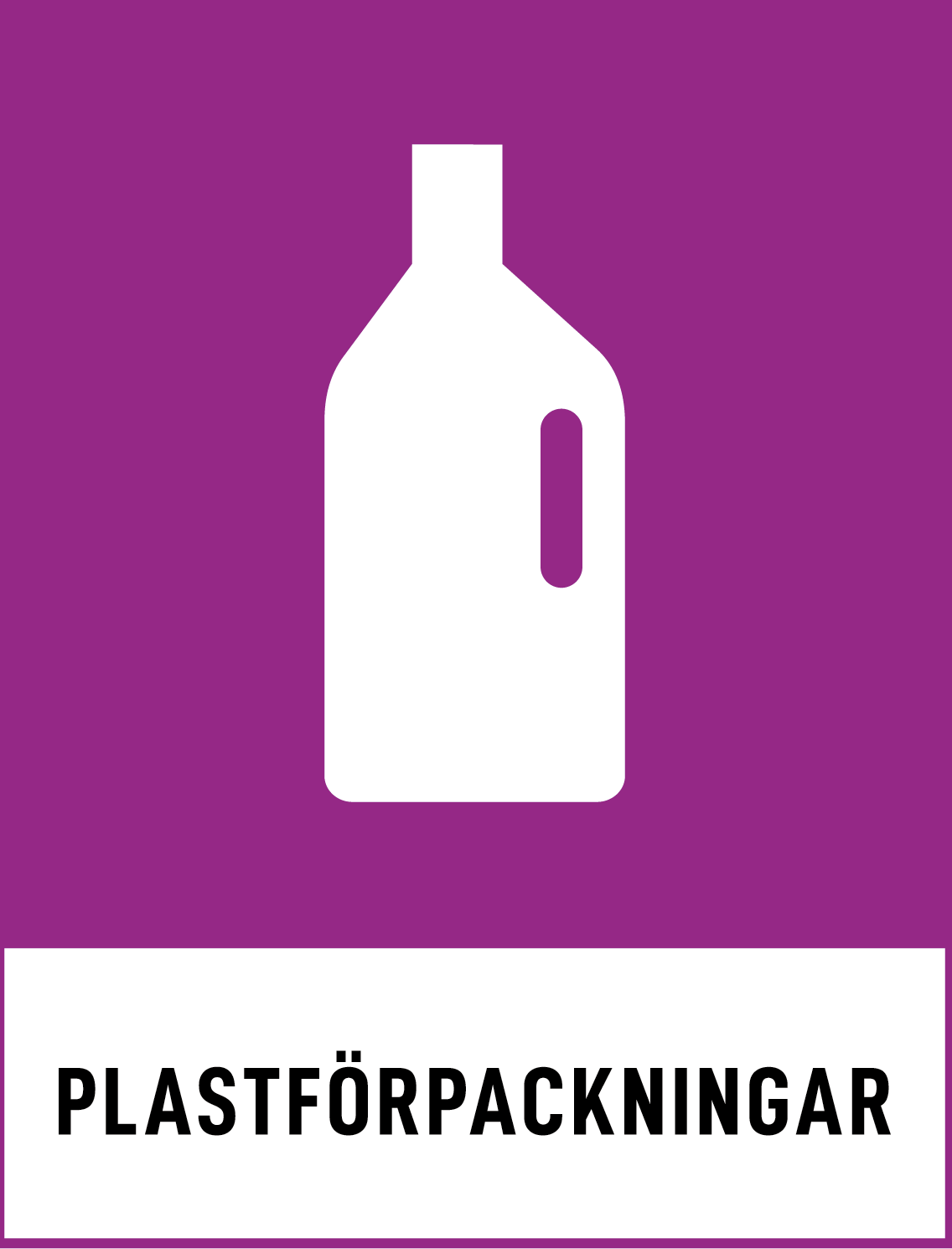 Miljödekal- Plastförpackningar
