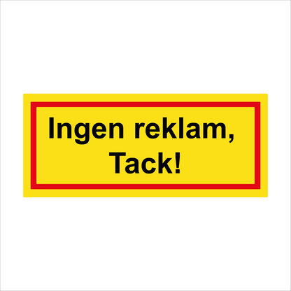 Ingen reklam, tack!
