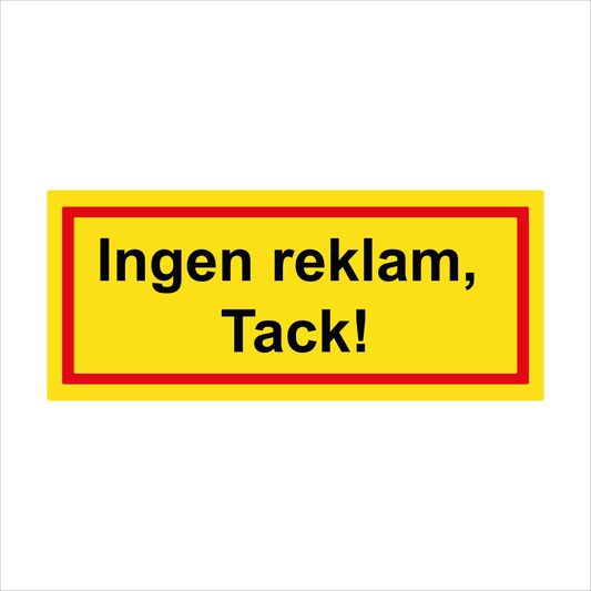 Ingen reklam, tack!