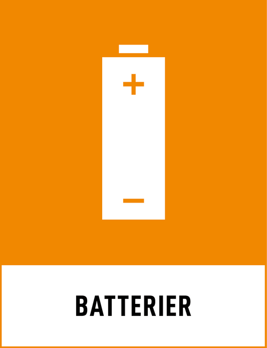 Miljödekal- Batterier