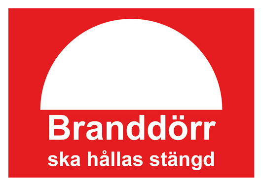 Branddörr ska hållas stängd