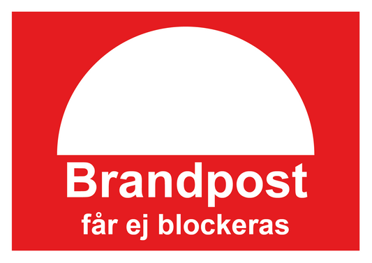 Brandpost får ej blockeras