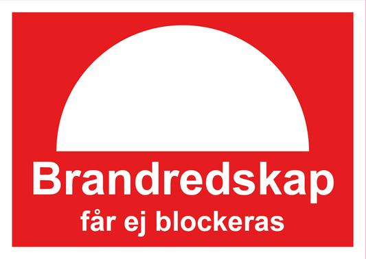 Brandredskap får ej blockeras
