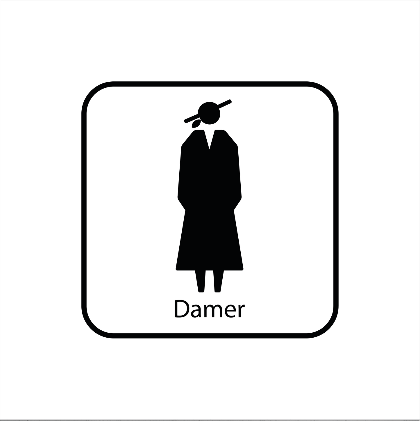 Toalettdekal Damer