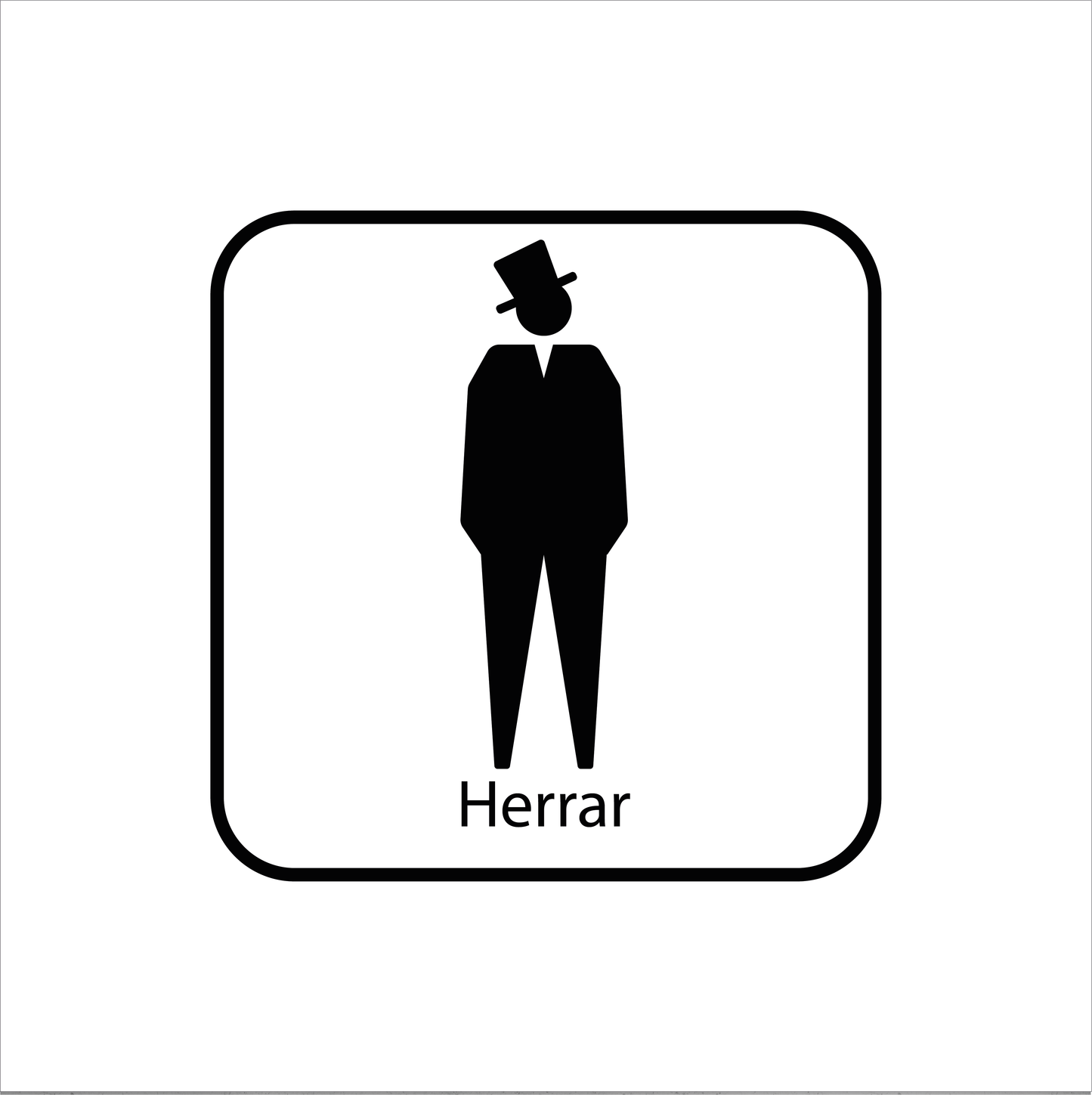 Toalettdekal Herrar