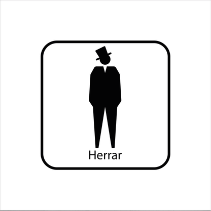 Toalettdekal Herrar